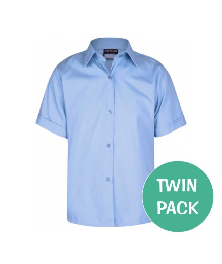 SHORT SLEEVE SKY BLOUSE 2PACK, Plain Stock, Benjamin Britten Academy of Music & Mathematics