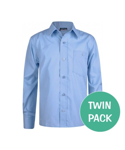 LONG SLEEVE SKY SHIRT 2PACK, Plain Stock, Benjamin Britten Academy of Music & Mathematics