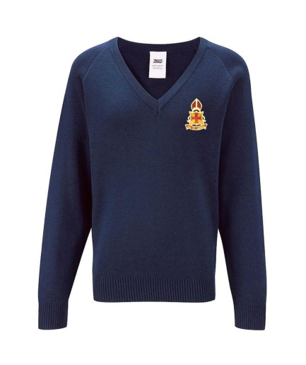 ST BENETS V-NECK KNIT JUMPER, St Benets Primary School